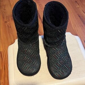 UGG Kids Black and Multicolor Boots